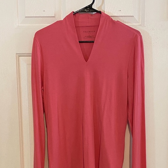 Talbots Tops - Talbots Pink V-Neck Blouse